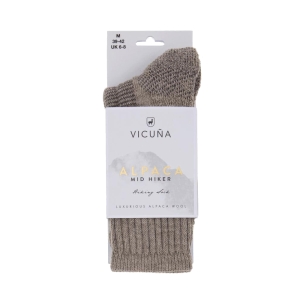 vicuna alpaca mid hiker socks - brown